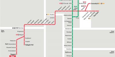 都柏林电车红线地图
