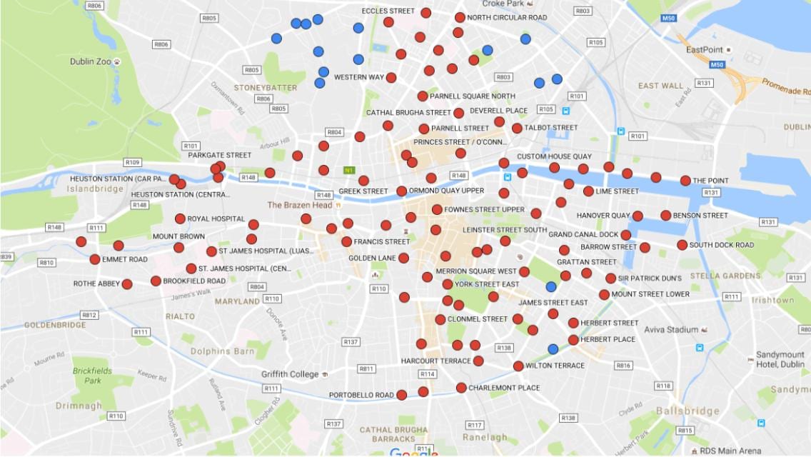 Dublinbikes地图