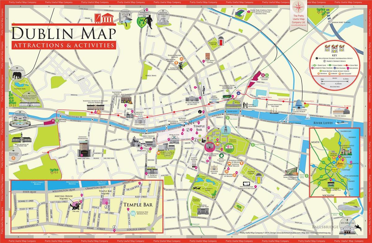 都柏林市中心地图
