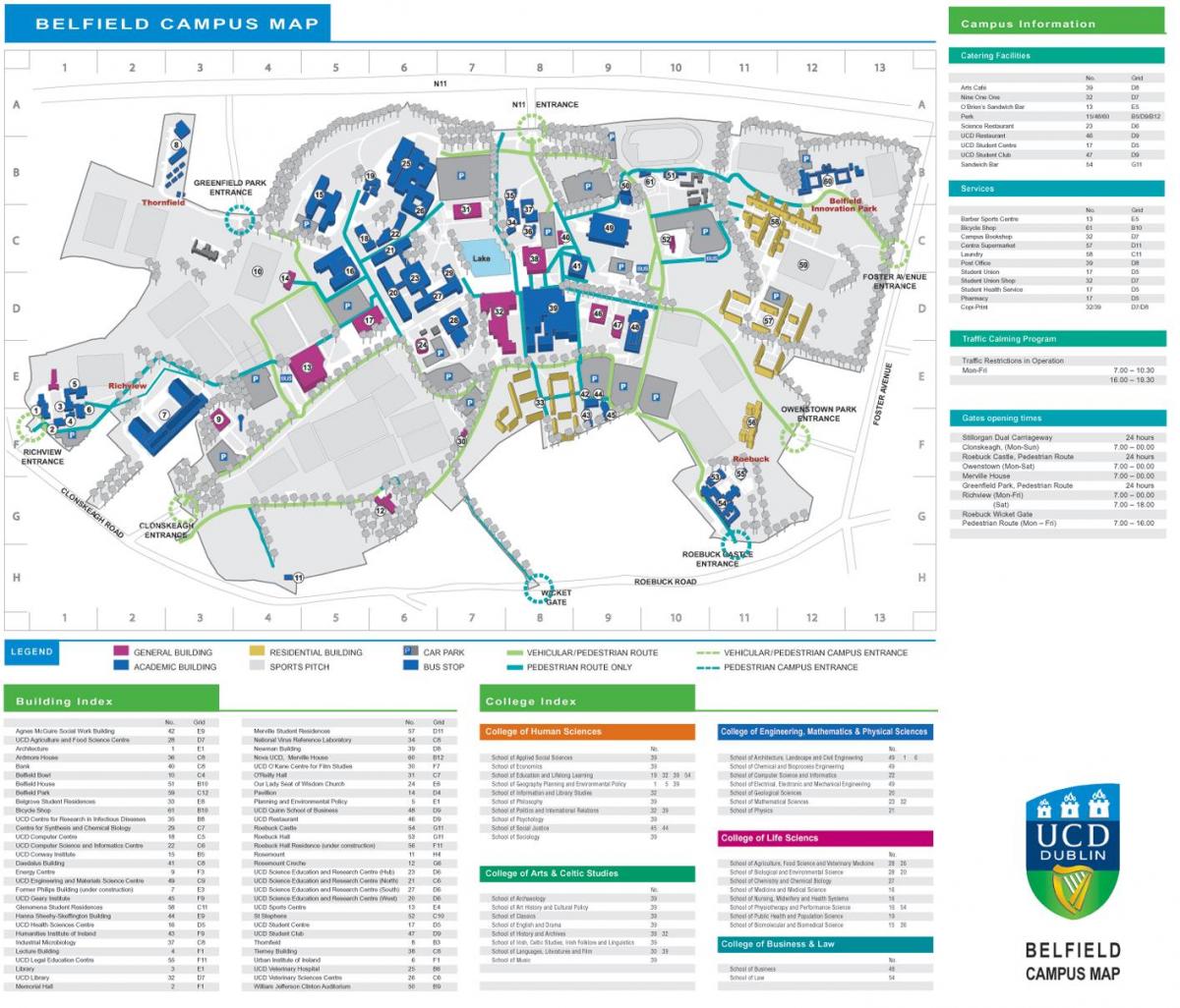 UCD都柏林地图