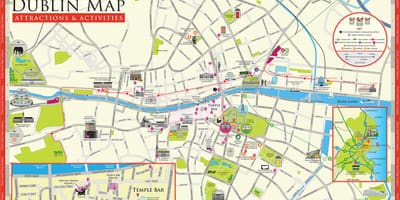 地图都柏林景点