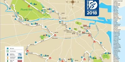 都柏林市马拉松式的路线图