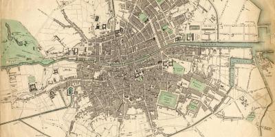 地图在1916年，都柏林