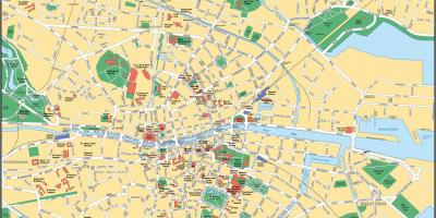 地图上都柏林城市
