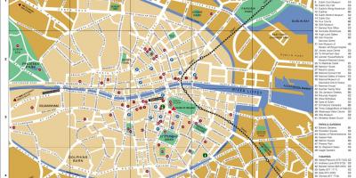 地图上都柏林市中心