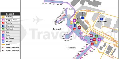 都柏林机场停车场的地图