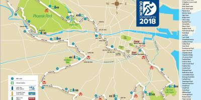都柏林市马拉松式的路线图